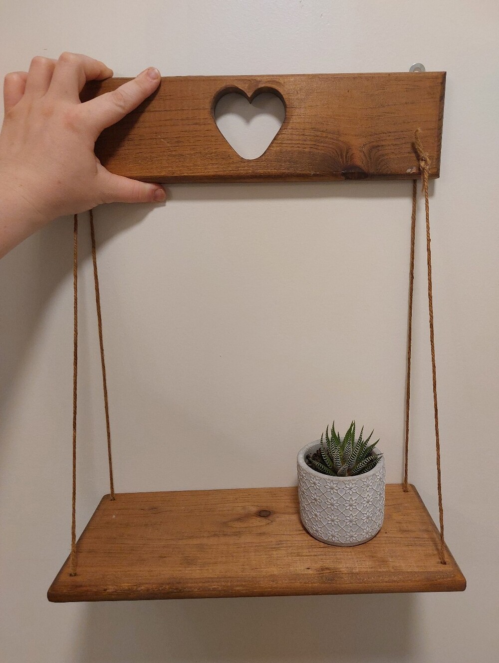 Vintage Hanging Heart Shelf